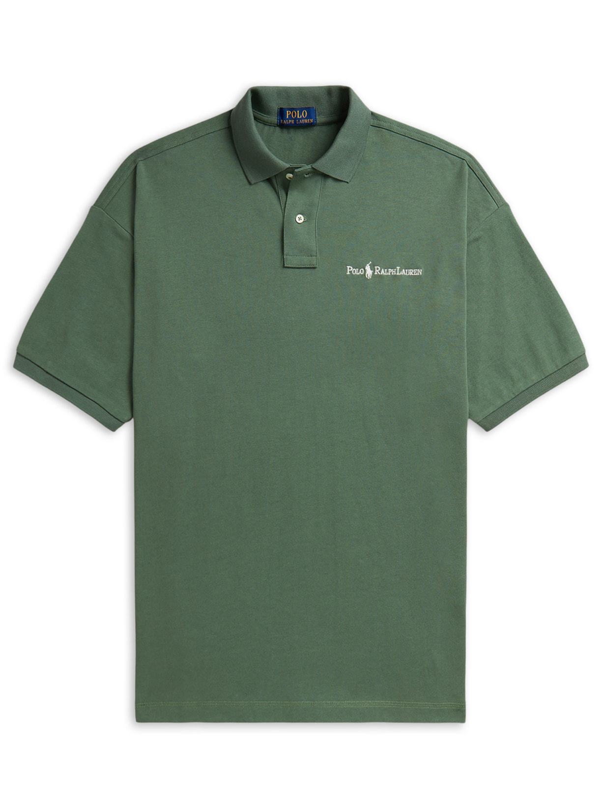 Polo Masculina Manga Curta Relaxed Logo Verde Polo Ralph Lauren