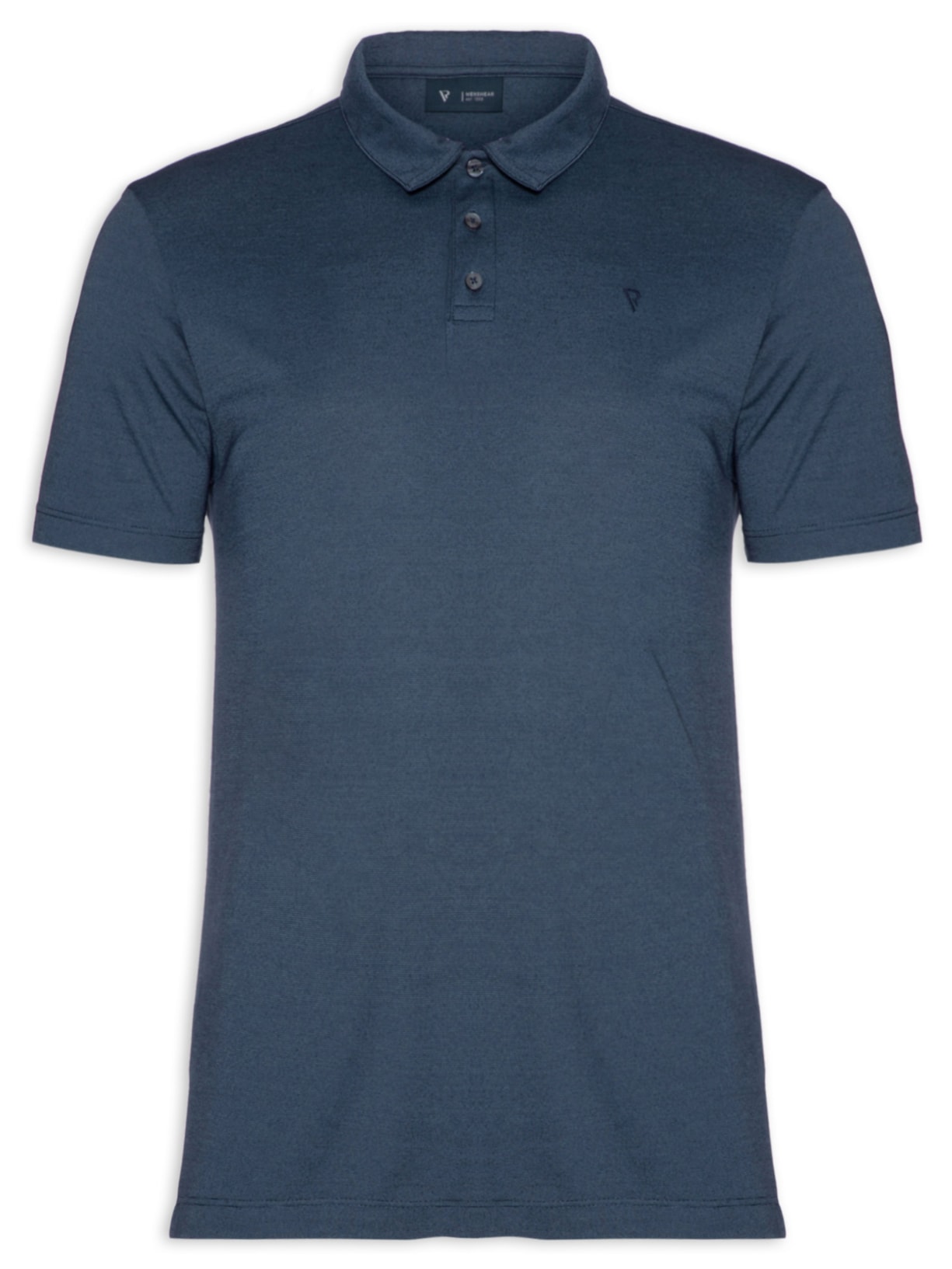 Polo Masculina Manga Curta Rocket Modal Básica Azul Vr