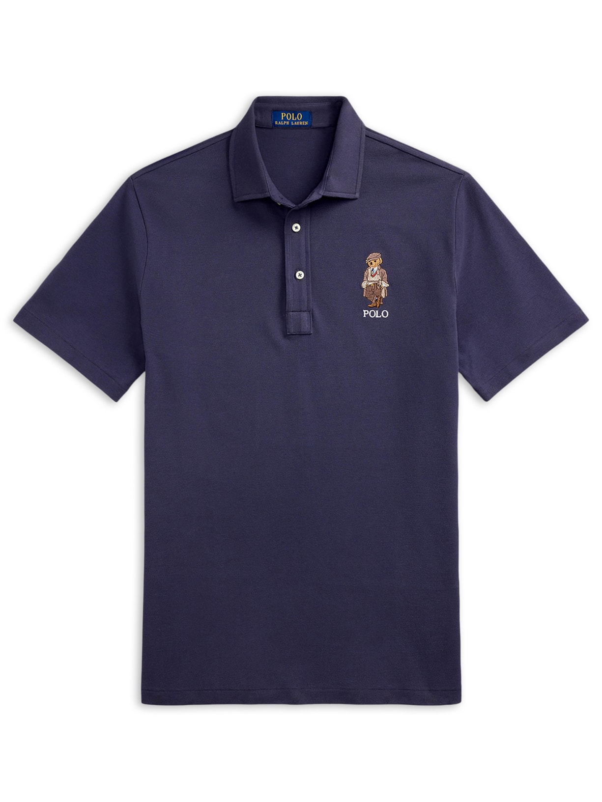 Polo Masculina Manga Curta Seasonal Bear Azul Polo Ralph Lauren