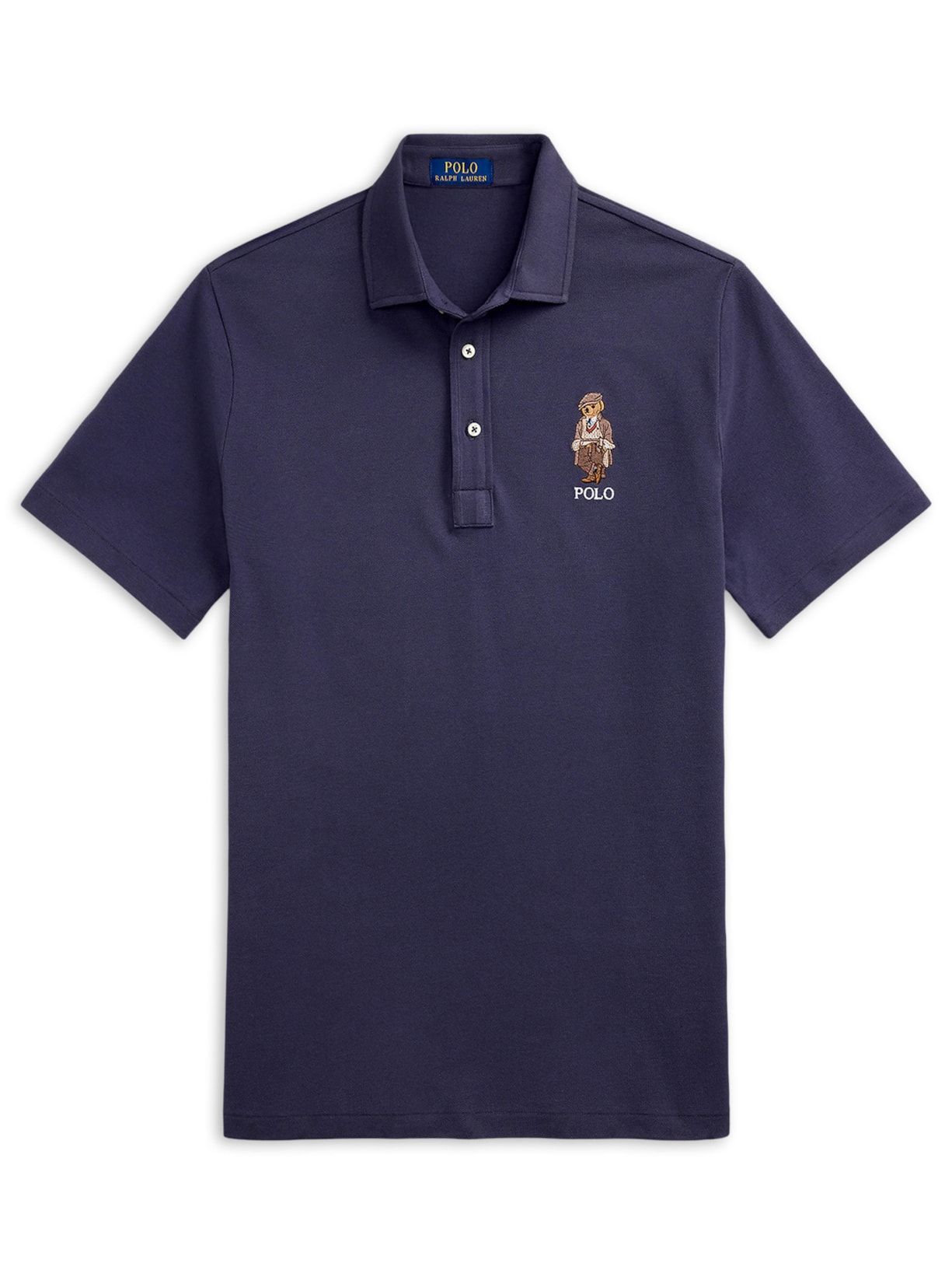Polo Masculina Manga Curta Seasonal Bear Azul Polo Ralph Lauren