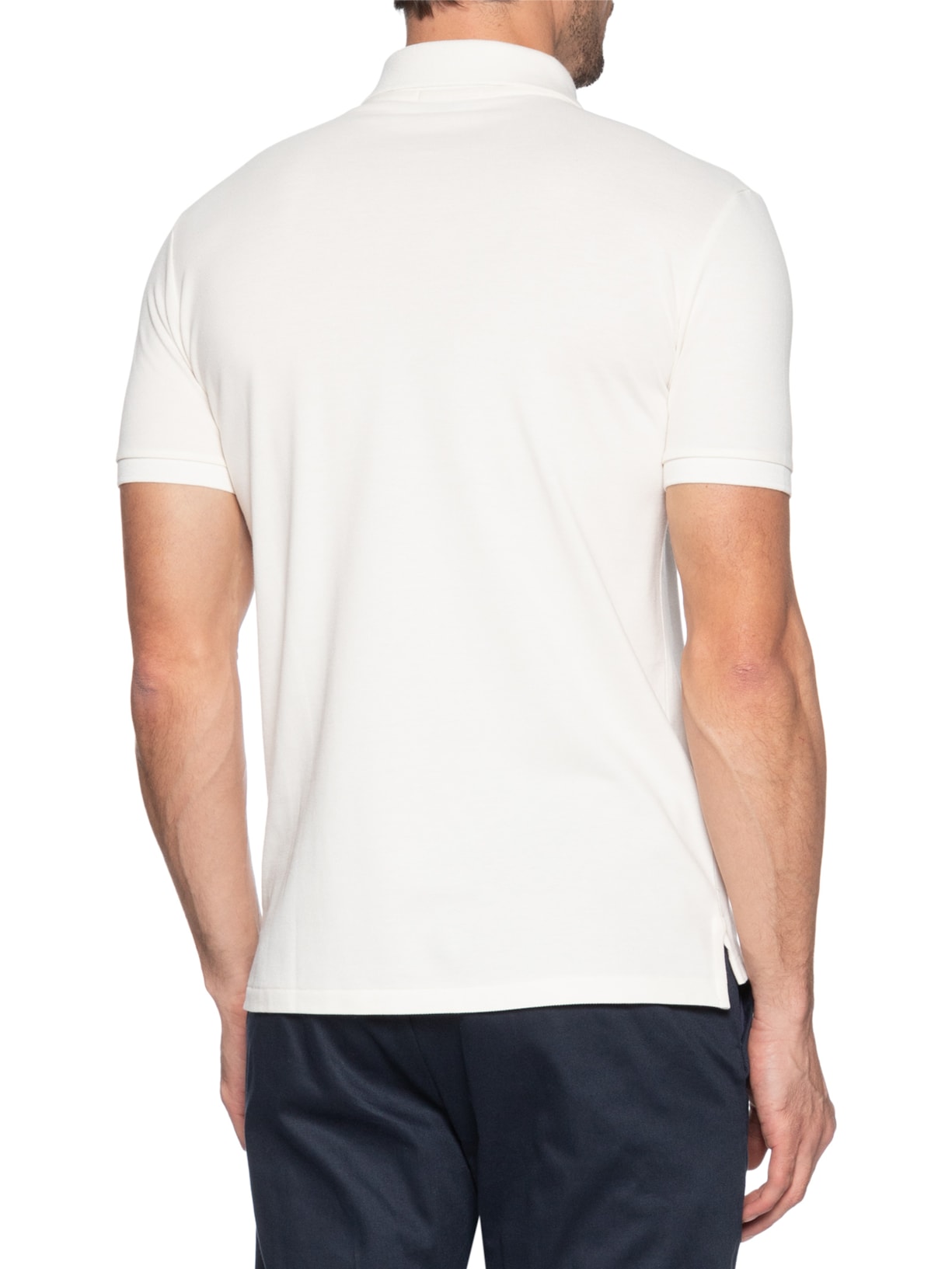 Polo Masculina Manga Curta Seasonal Bear Branco Polo Ralph Lauren