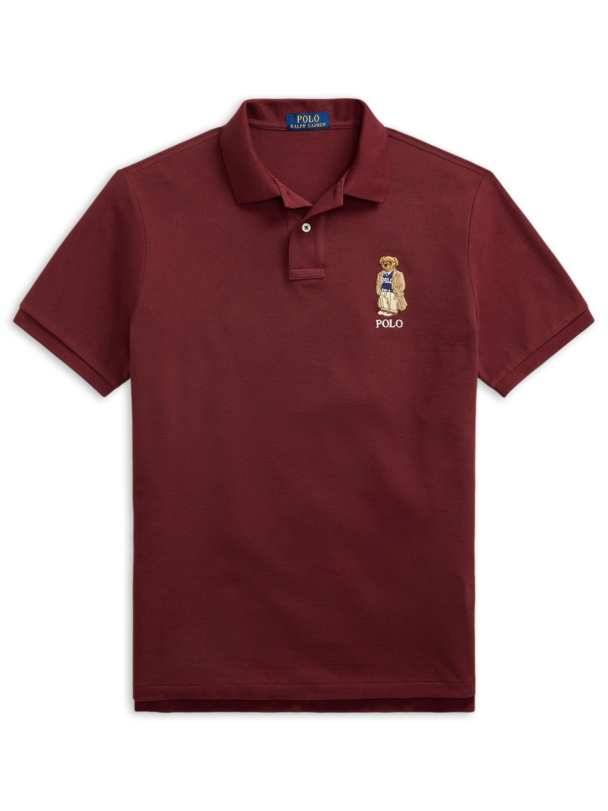 Polo Masculina Manga Curta Seasonal Bear Vermelho Polo Ralph Lauren