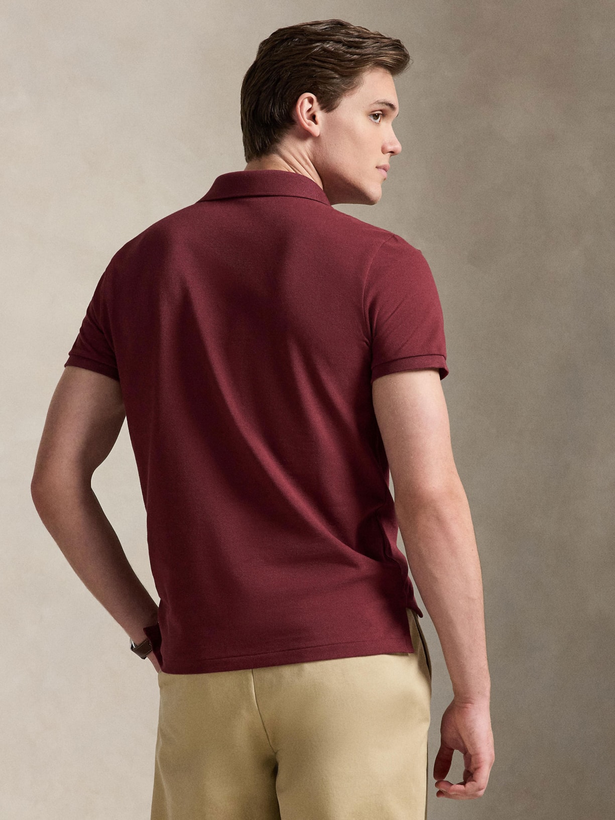 Polo Masculina Manga Curta Seasonal Bear Vermelho Polo Ralph Lauren