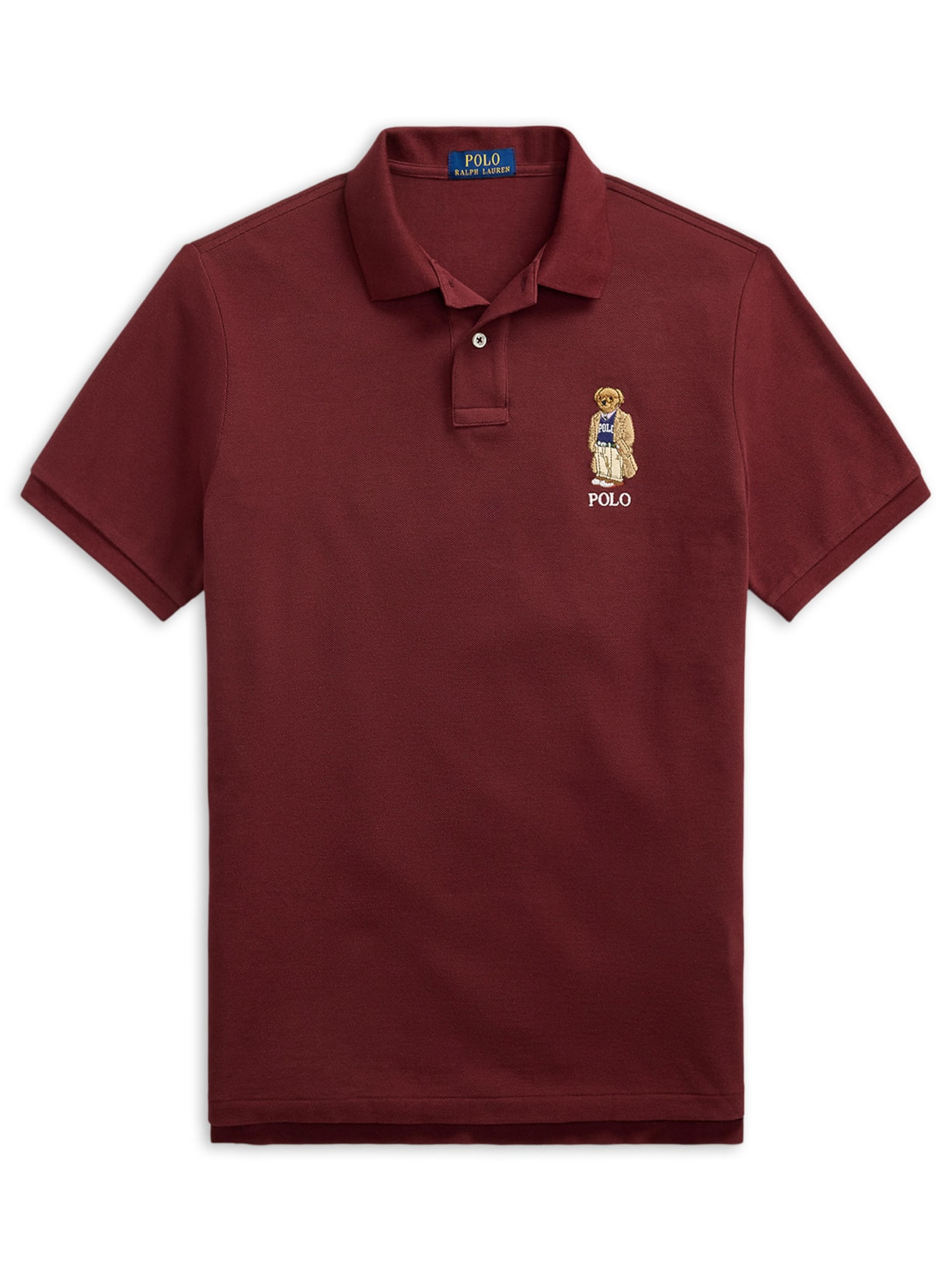 Polo Masculina Manga Curta Seasonal Bear Vermelho Polo Ralph Lauren