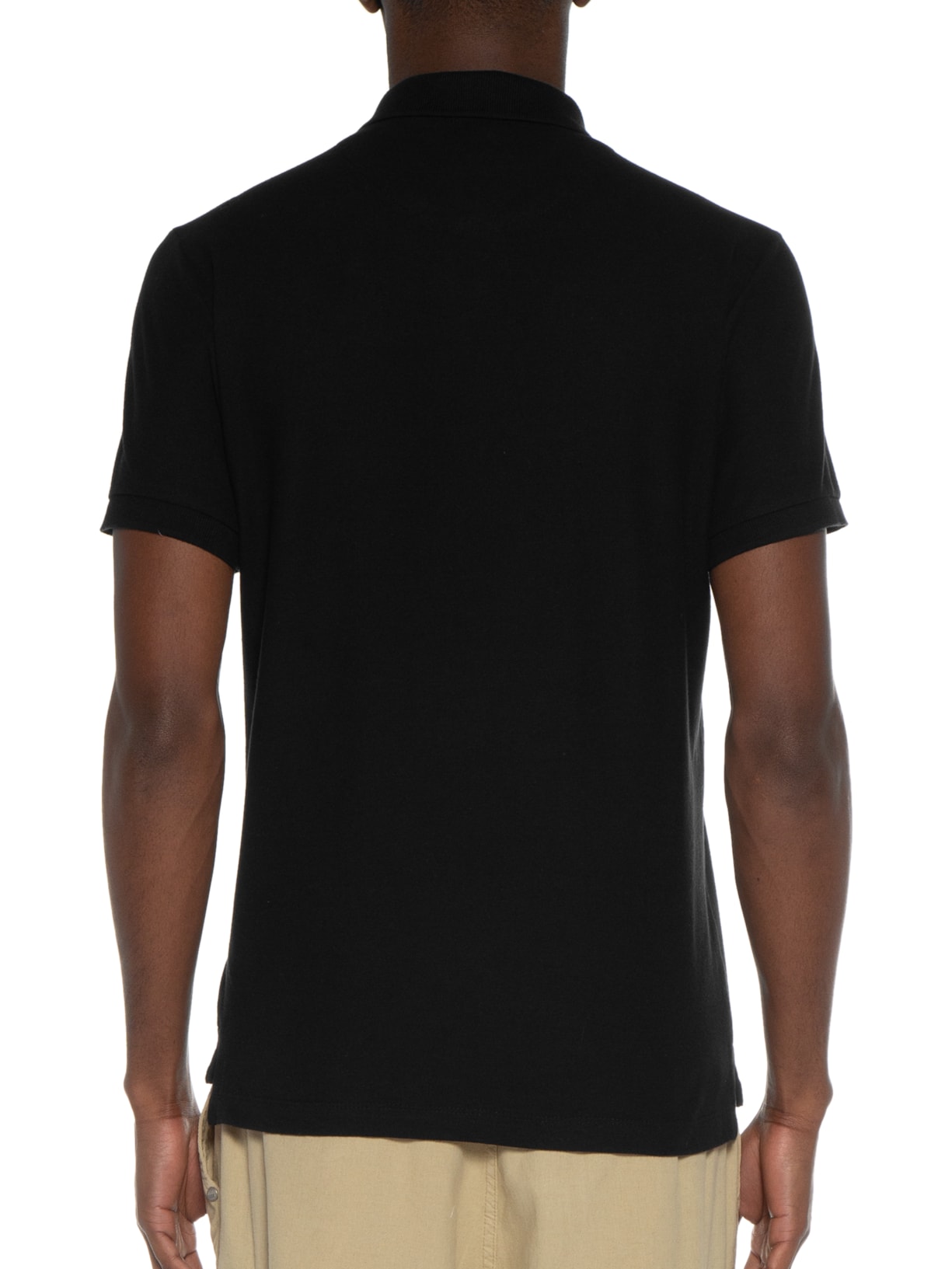 Polo Masculina Manga Curta Shar Bordado Preto Sergio K