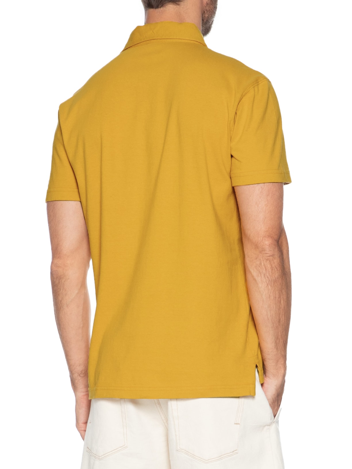 Polo Masculina Manga Curta Stone Colors Amarelo Osklen