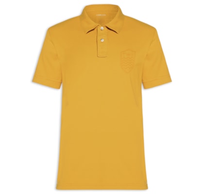 Polo Masculina Manga Curta Stone Colors - Amarelo