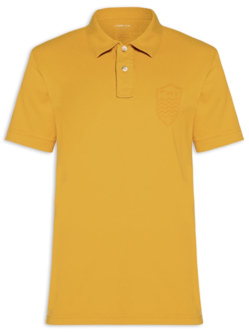 Pólo Masculina Manga Curta Stone Colors - Amarelo