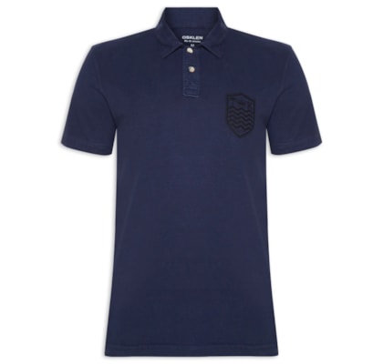 Pólo Masculina Manga Curta Stone Colors - Azul