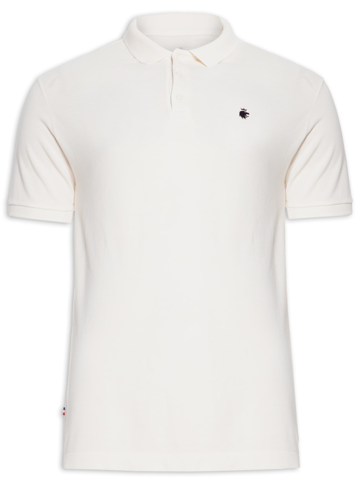 Polo Masculina Manga Curta Stone - Off White