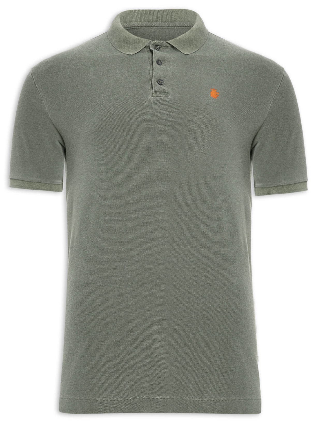Polo Masculina Manga Curta Stone - Verde