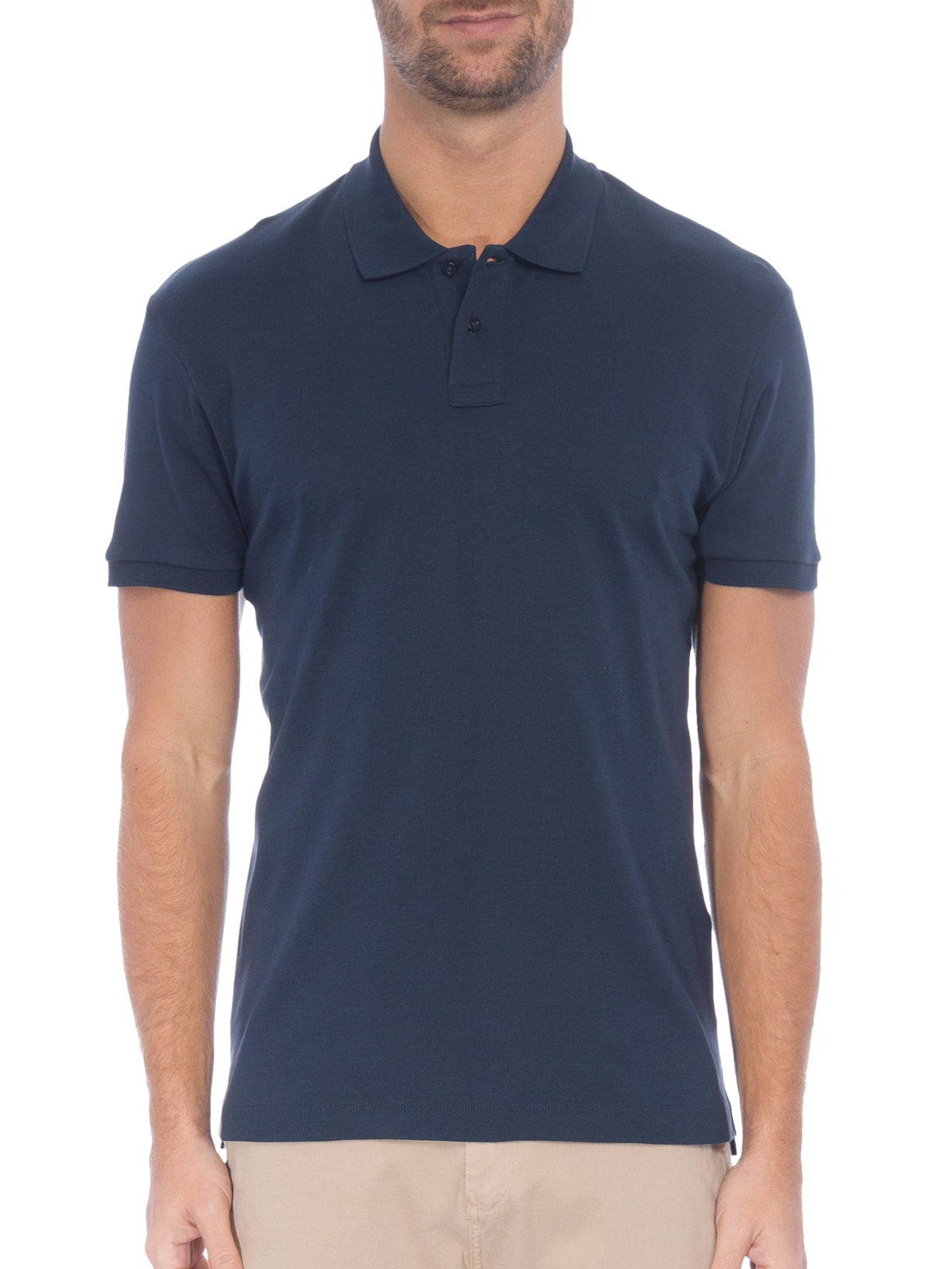 Polo Masculina Manga Curta Supersoft Azul Osklen