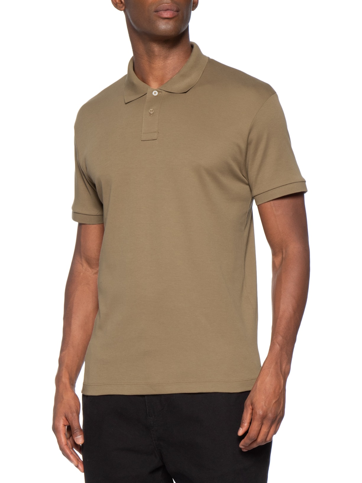 Polo Masculina Manga Curta Supersoft Marrom Osklen