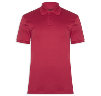 Polo Masculina Manga Curta Supersoft - Vermelho