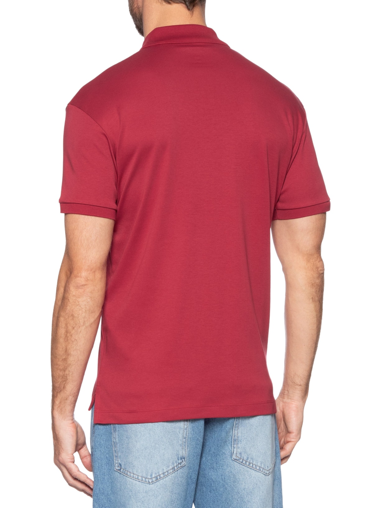 Polo Masculina Manga Curta Supersoft Vermelho Osklen