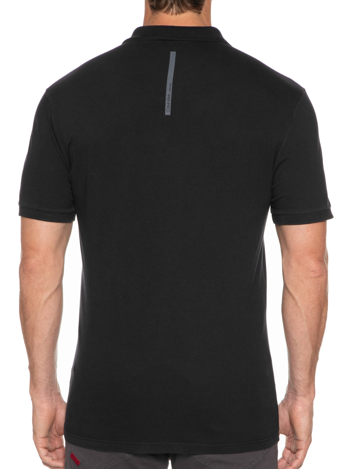 Polo Masculina Manga Curta Swimwear Preto Calvin Klein Jeans