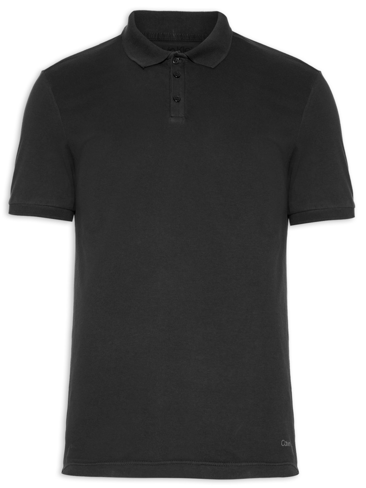 Polo Masculina Manga Curta Swimwear Preto Calvin Klein Jeans