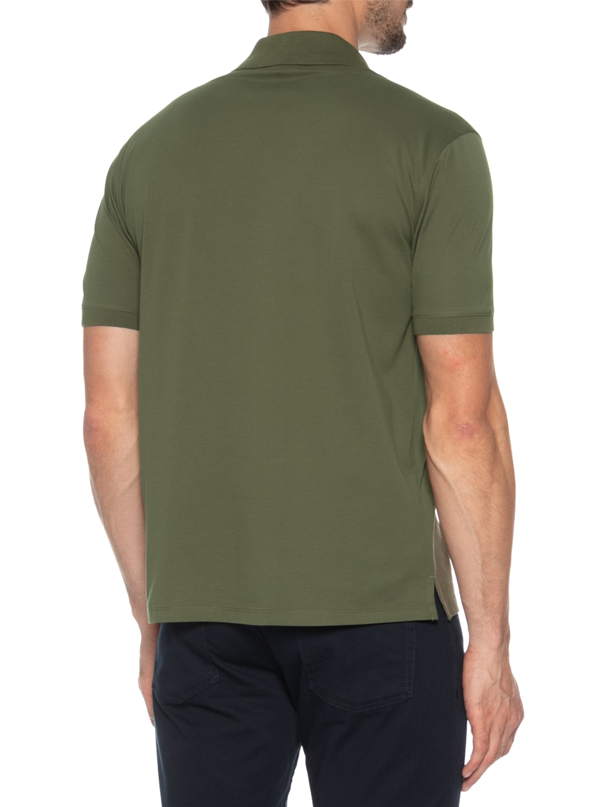 Polo Masculina Manga Curta Verde Emporio Armani