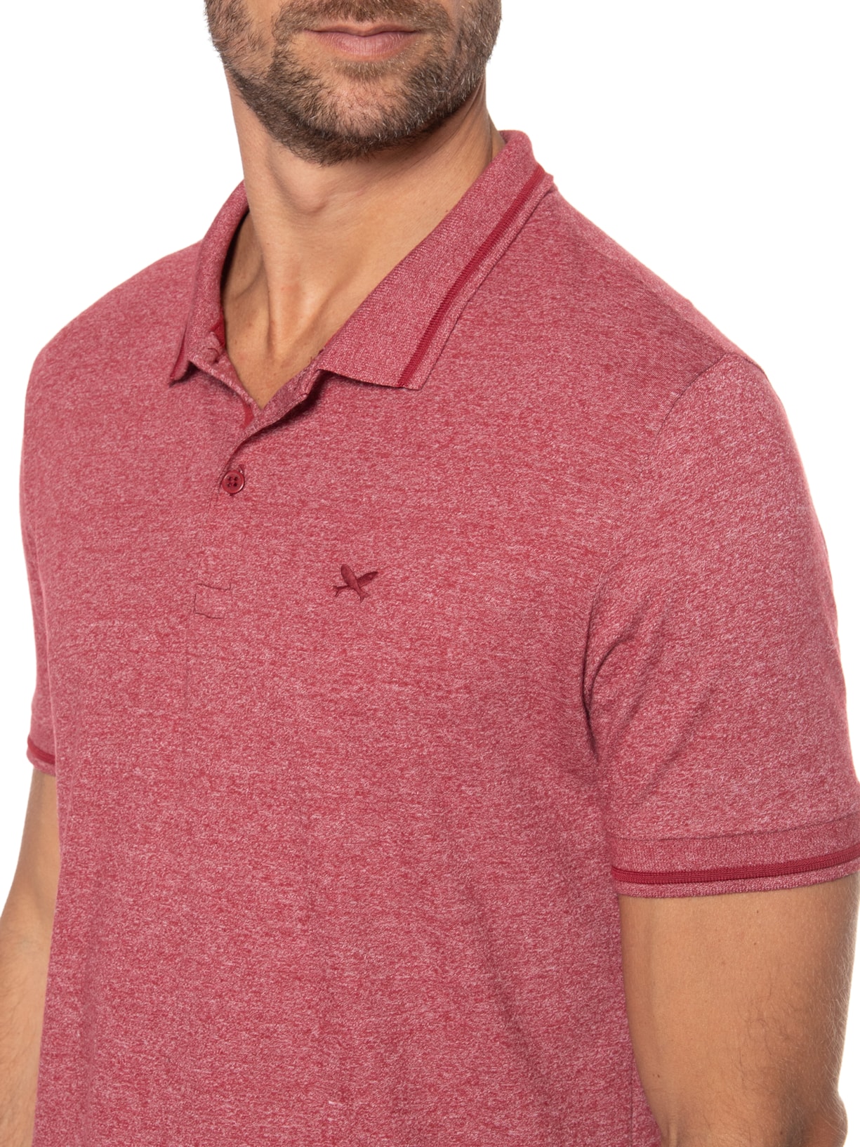 Polo Masculina Manga Curta Vermelho Hering