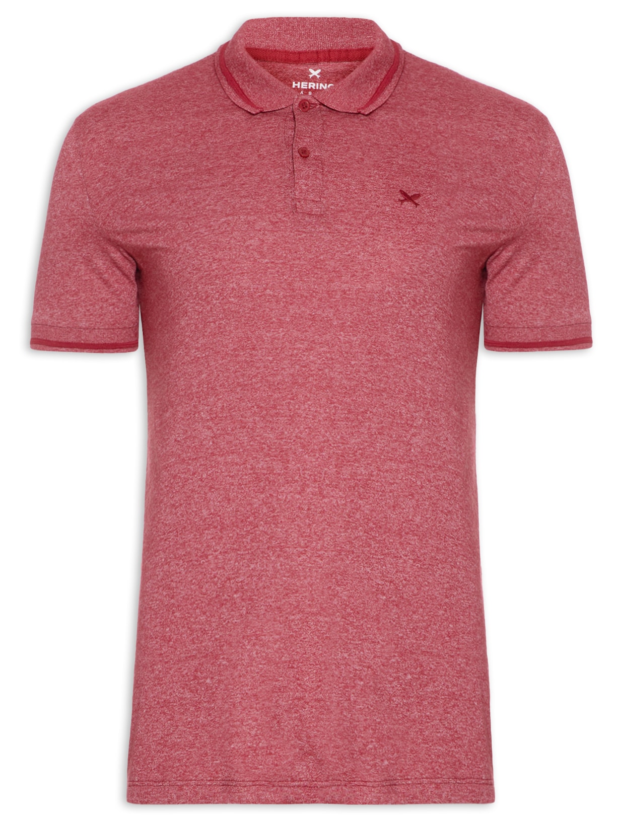 Polo Masculina Manga Curta Vermelho Hering