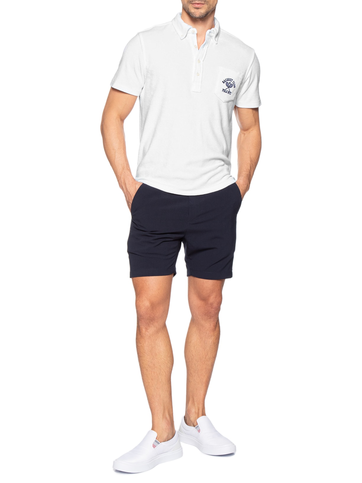 Polo Masculina Manga Curta – Branco Polo Ralph Lauren