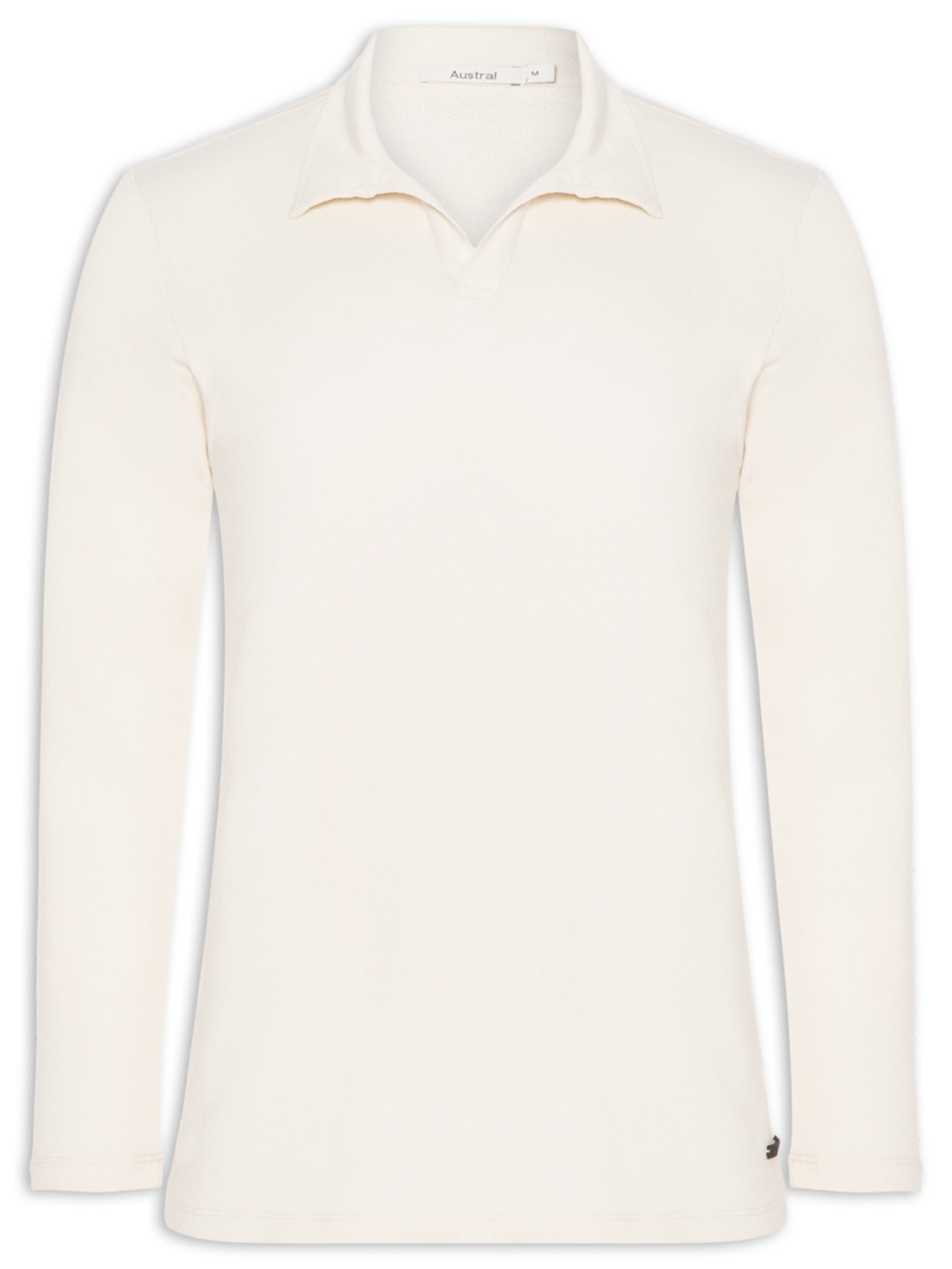 Polo Masculina Manga Longa Milford - Branco
