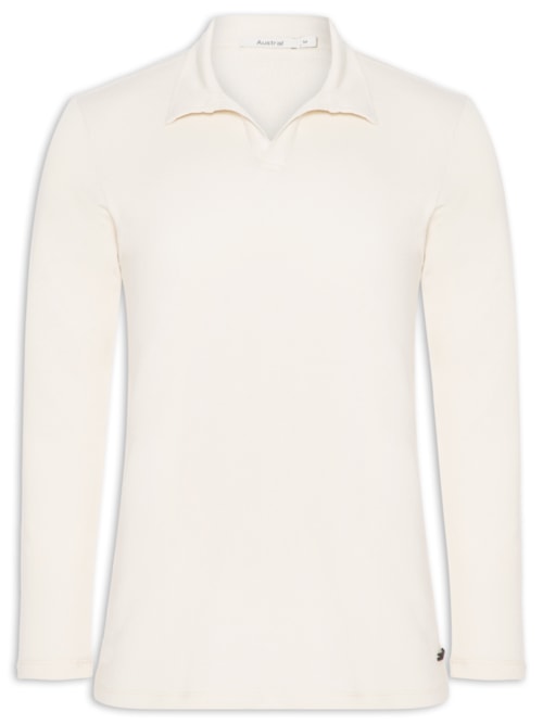 Polo Masculina Manga Longa Milford - Branco