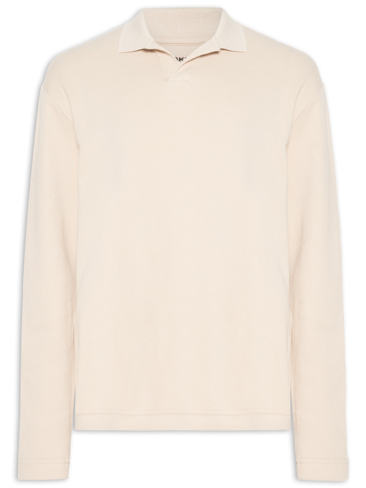 Polo masculina Manga Longa Over Texture - Bege