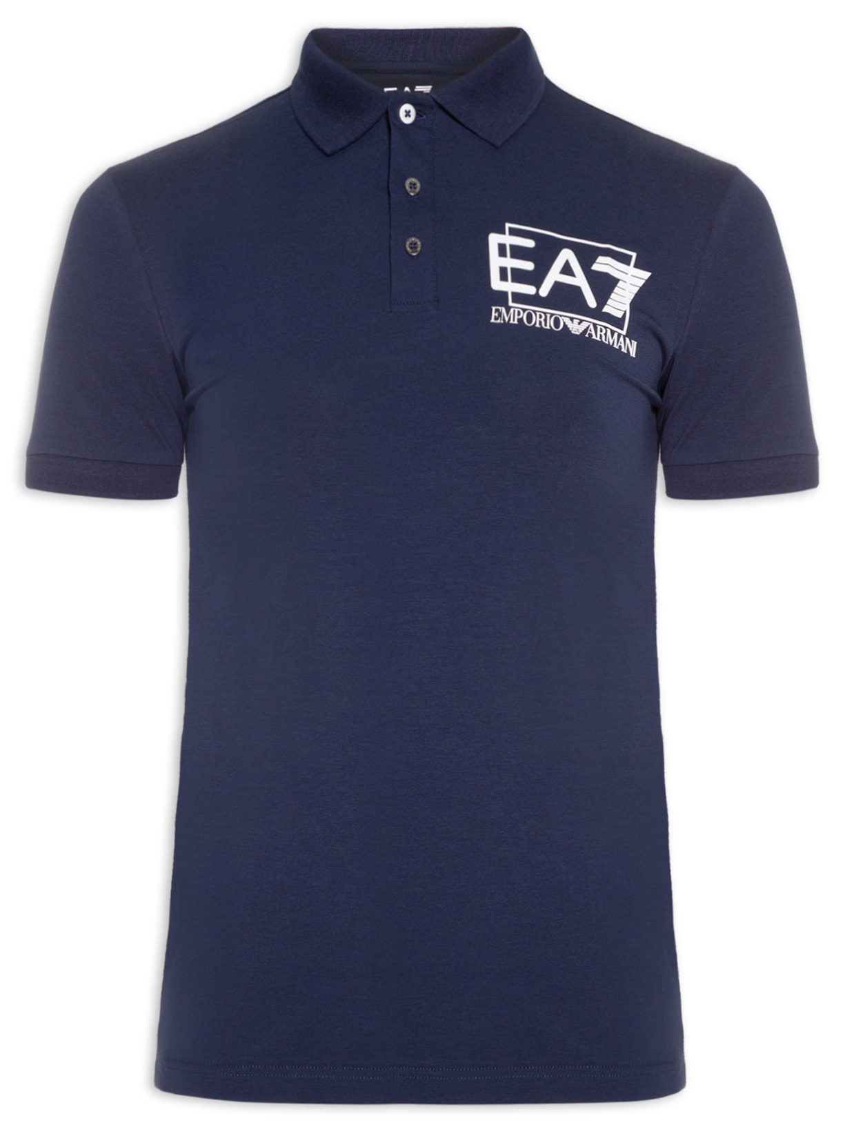 Polo Masculina Mangas Curtas Azul Ea7 Emporio Armani