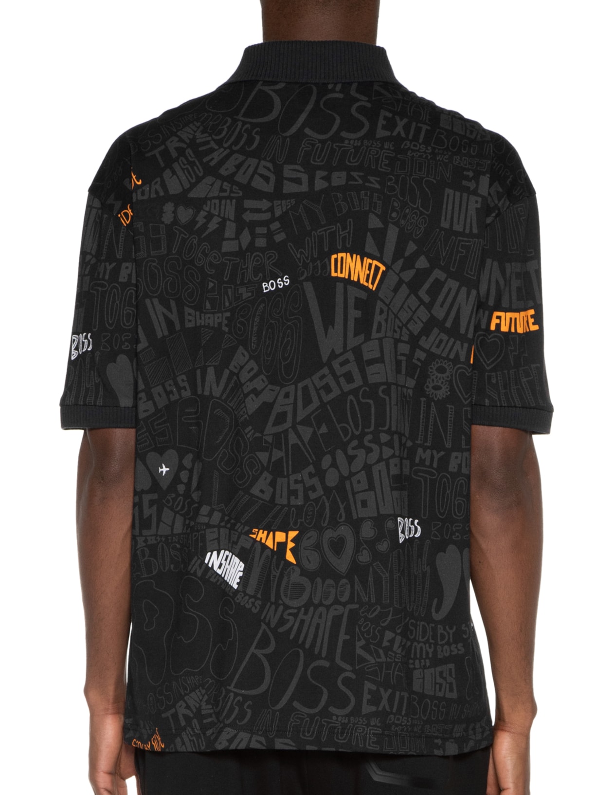Polo Masculina Mangas Curtas Pirax Lotus Preto Boss