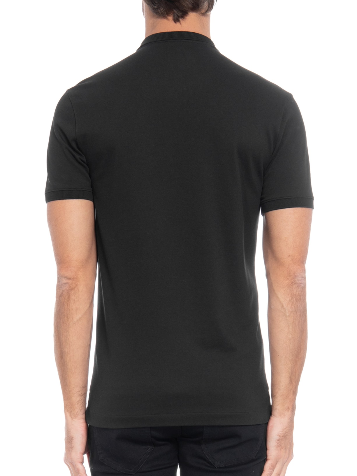 Polo Masculina Mangas Curtas Preto Ricardo Almeida