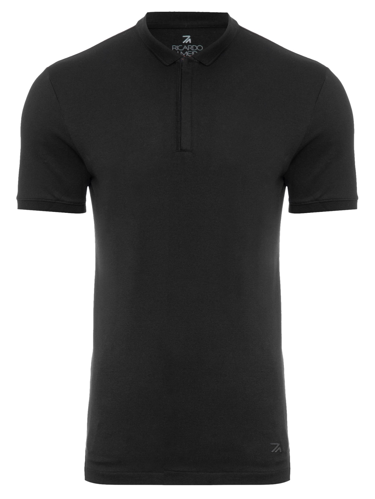 Polo Masculina Mangas Curtas - Preto