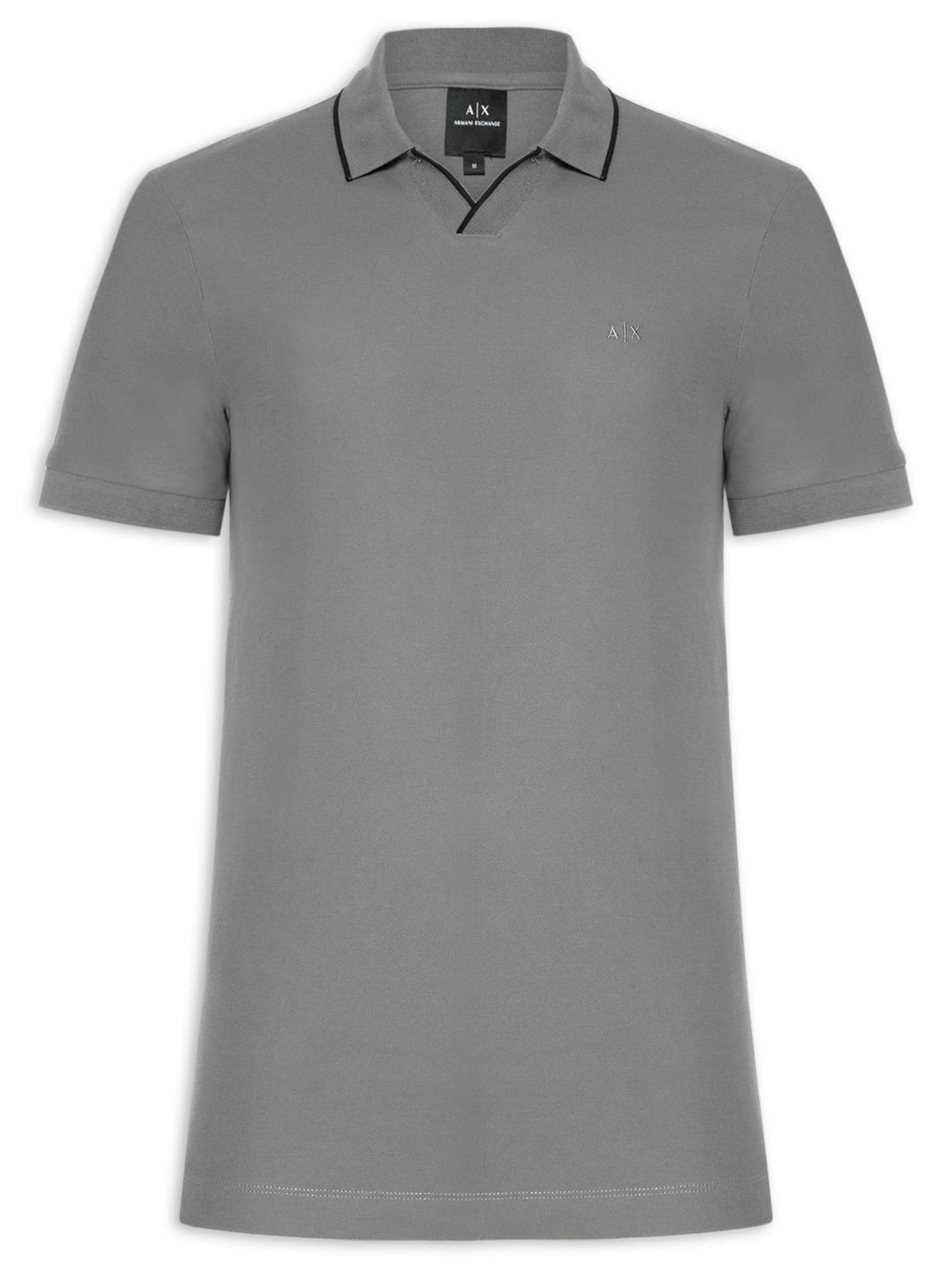 Polo Masculina Mc Slim Fit Buttonless - Cinza