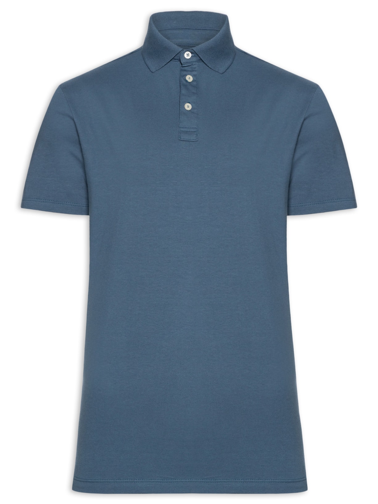 Polo Masculina Meia Malha Elastano - Azul