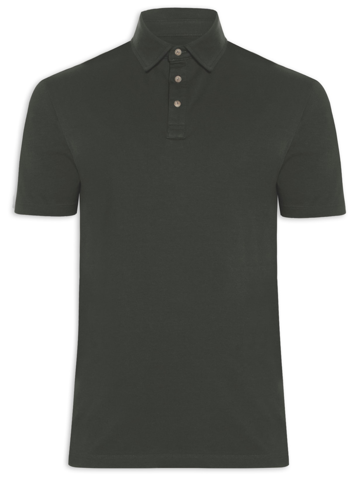 Polo Masculina Meia Malha Elastano Cinza Zapalla