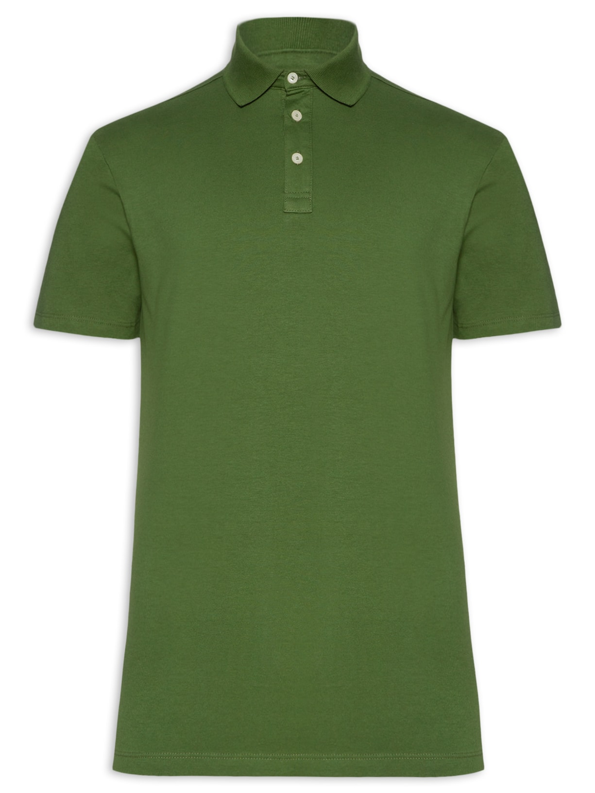 Polo Masculina Meia Malha Elastano - Verde