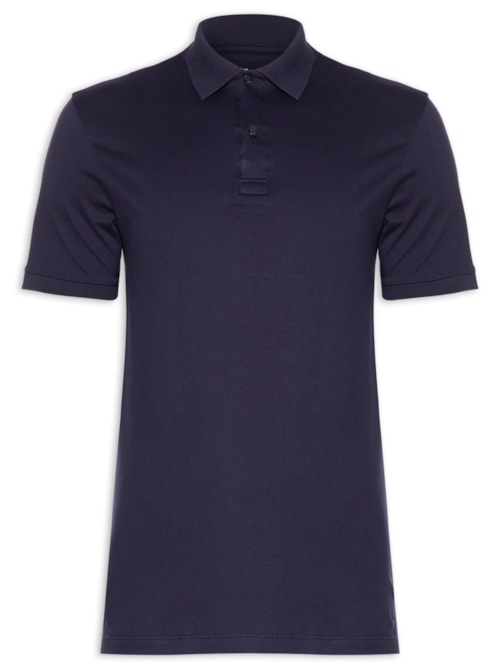 Polo Masculina Meia Malha Pima - Azul