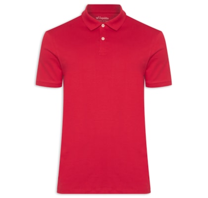 Polo Masculina Meia Malha Pima - Vermelho