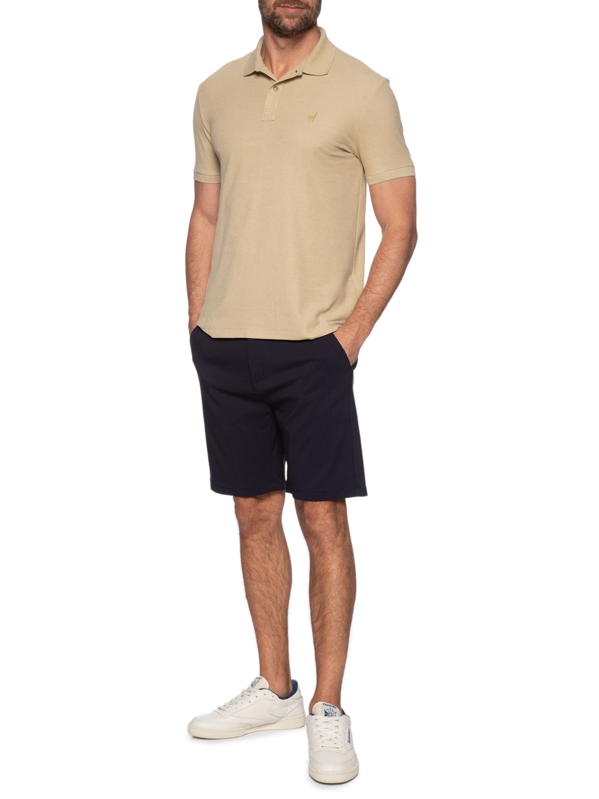 Polo Masculina Mescla Color Bege Zapalla