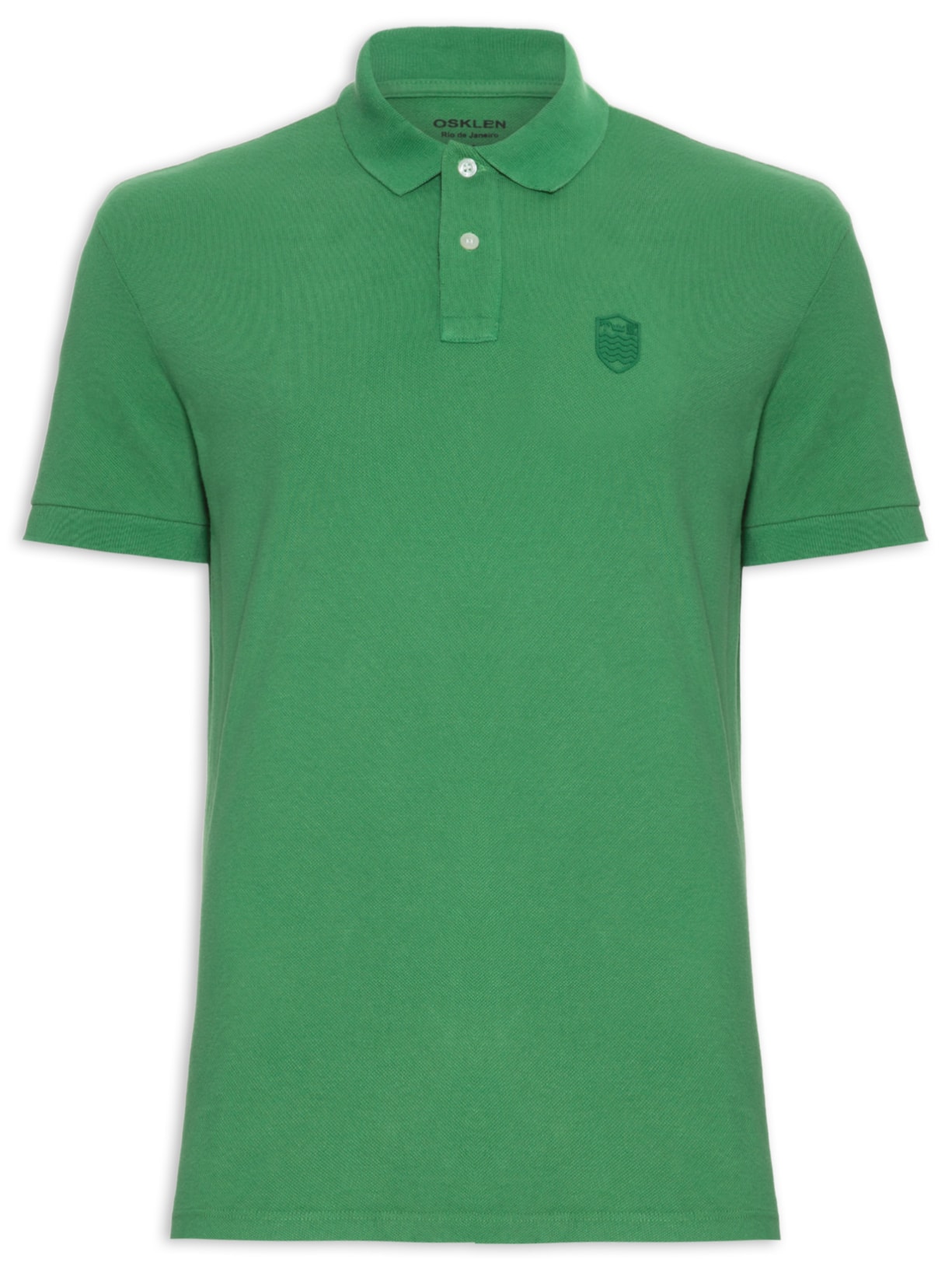 Polo Masculina Mini Brasão - Osklen - Verde