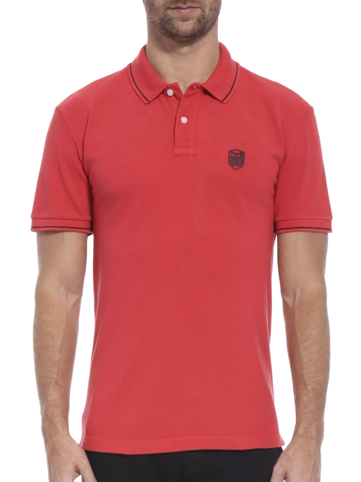 Polo Masculina Mini Brasao Vermelho Osklen