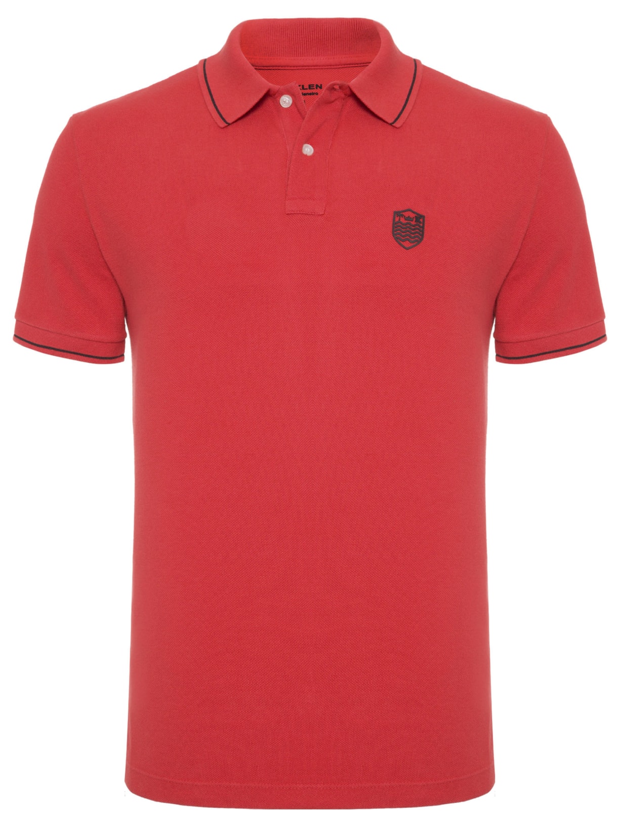 Polo Masculina Mini Brasao Vermelho Osklen