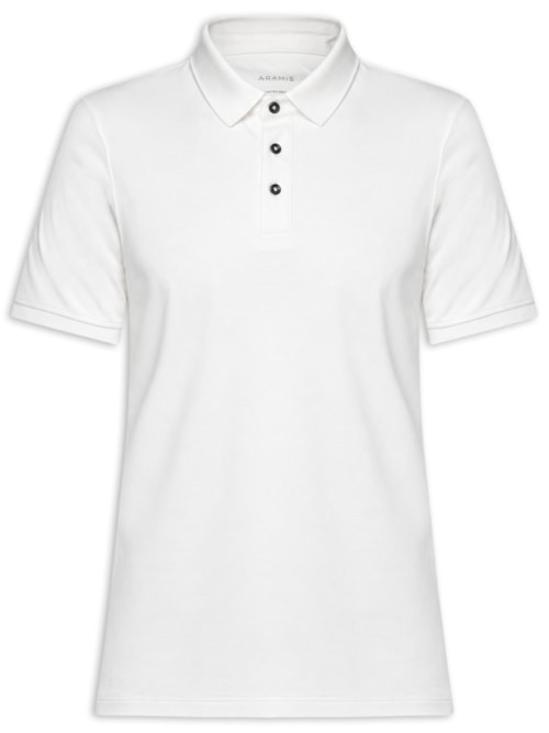 Polo Masculina Modal E Seda - Branco
