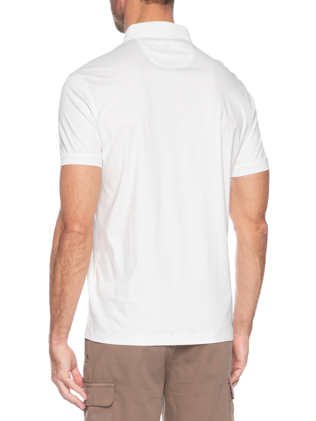 Polo Masculina Modal E Seda Branco Aramis