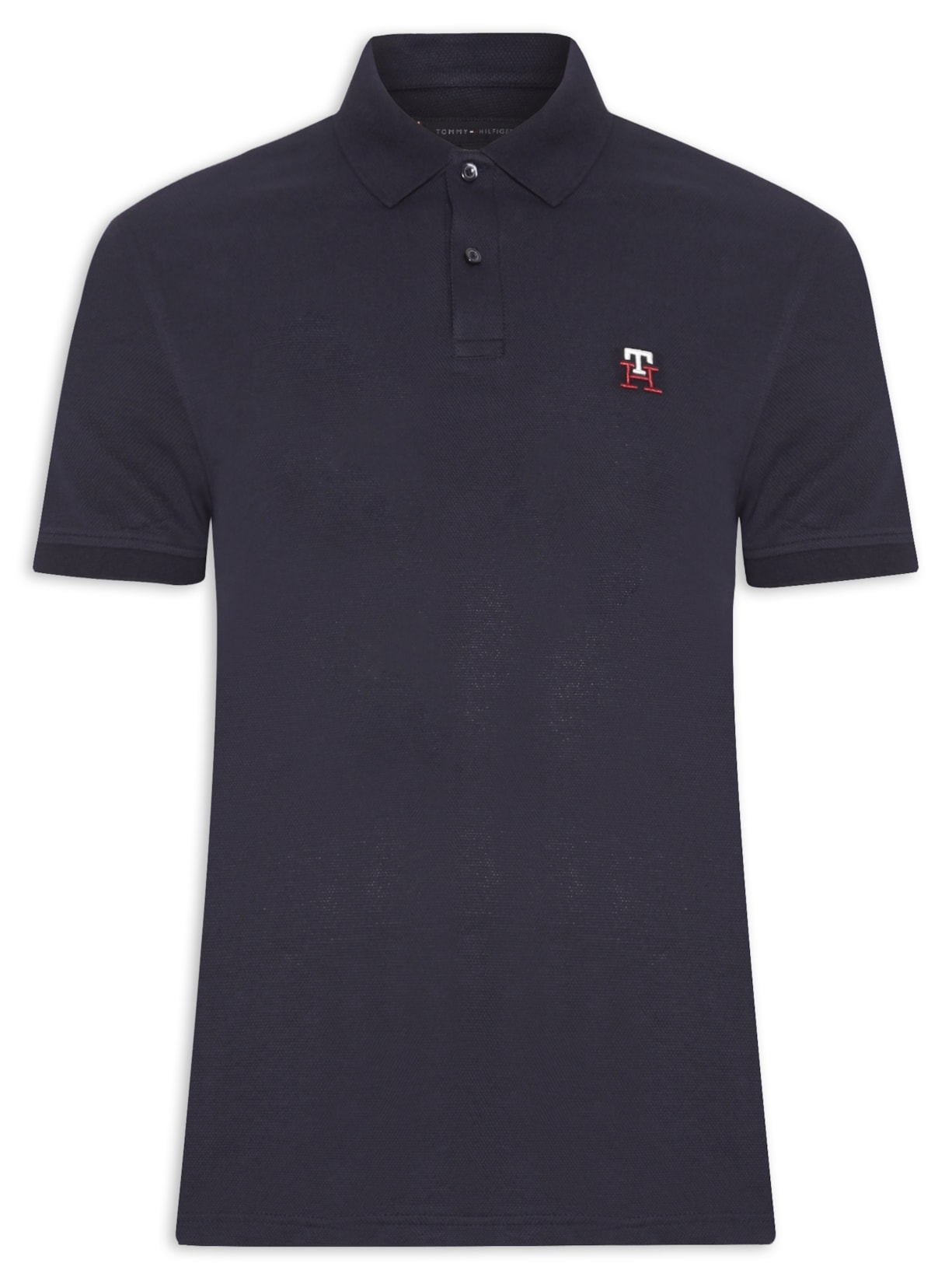 Polo Masculina Monogram Chest Graphic - Azul