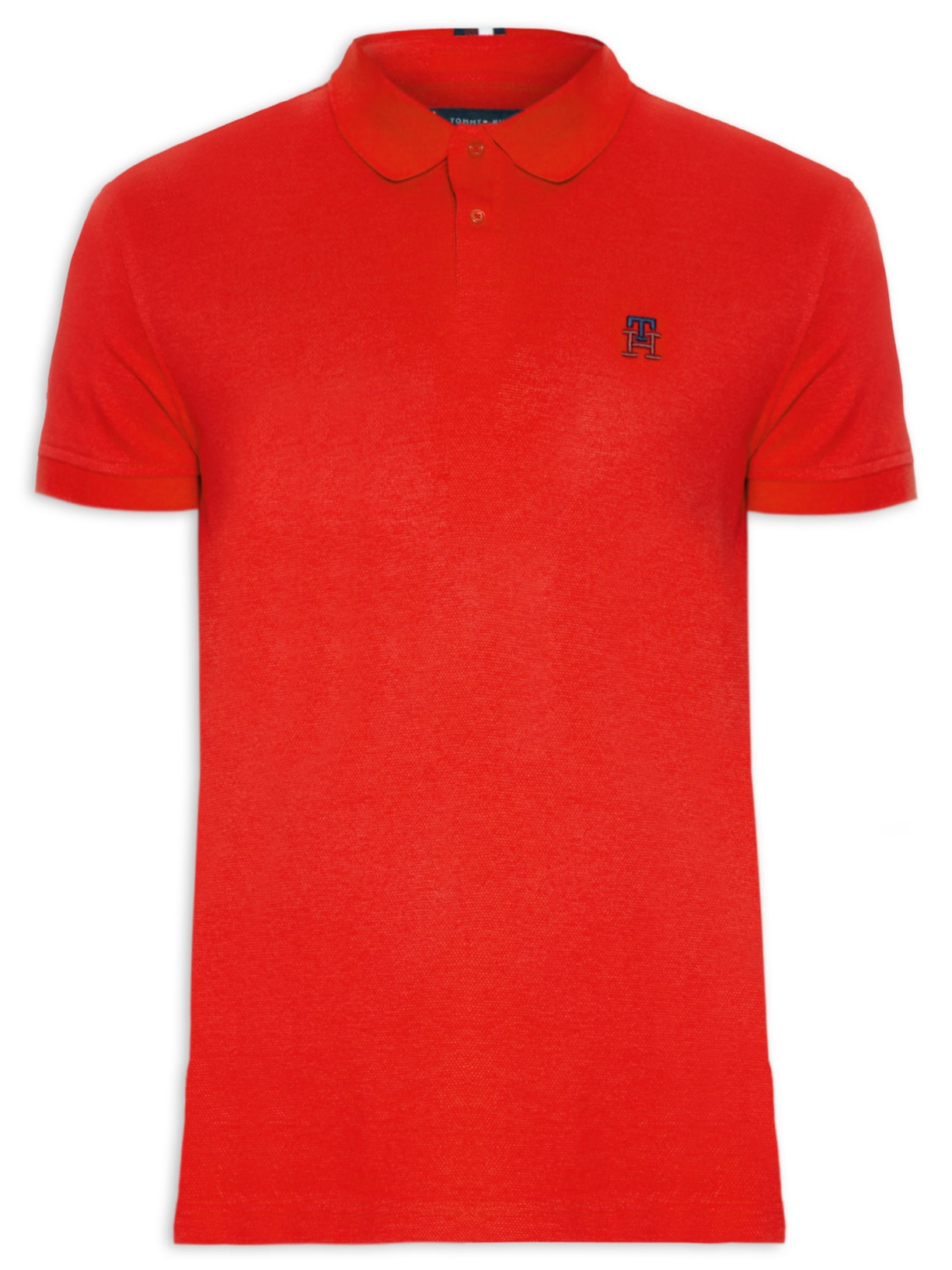 Polo Masculina Monogram Chest Graphic - Vermelho