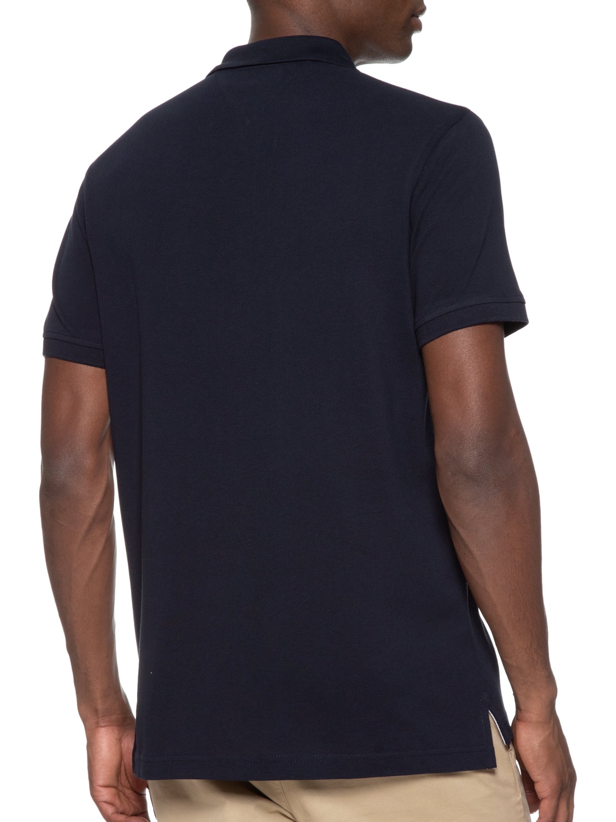 Polo Masculina Monotype Placket Regular Azul Tommy Hilfiger