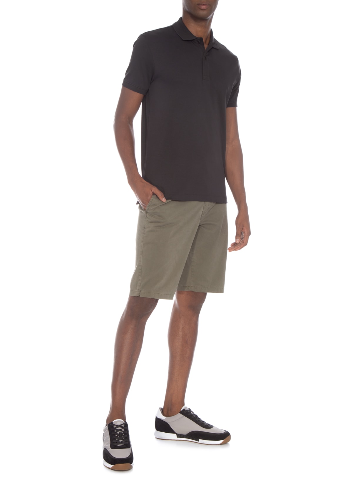Polo Masculina Ne0027 Cinza Ricardo Almeida