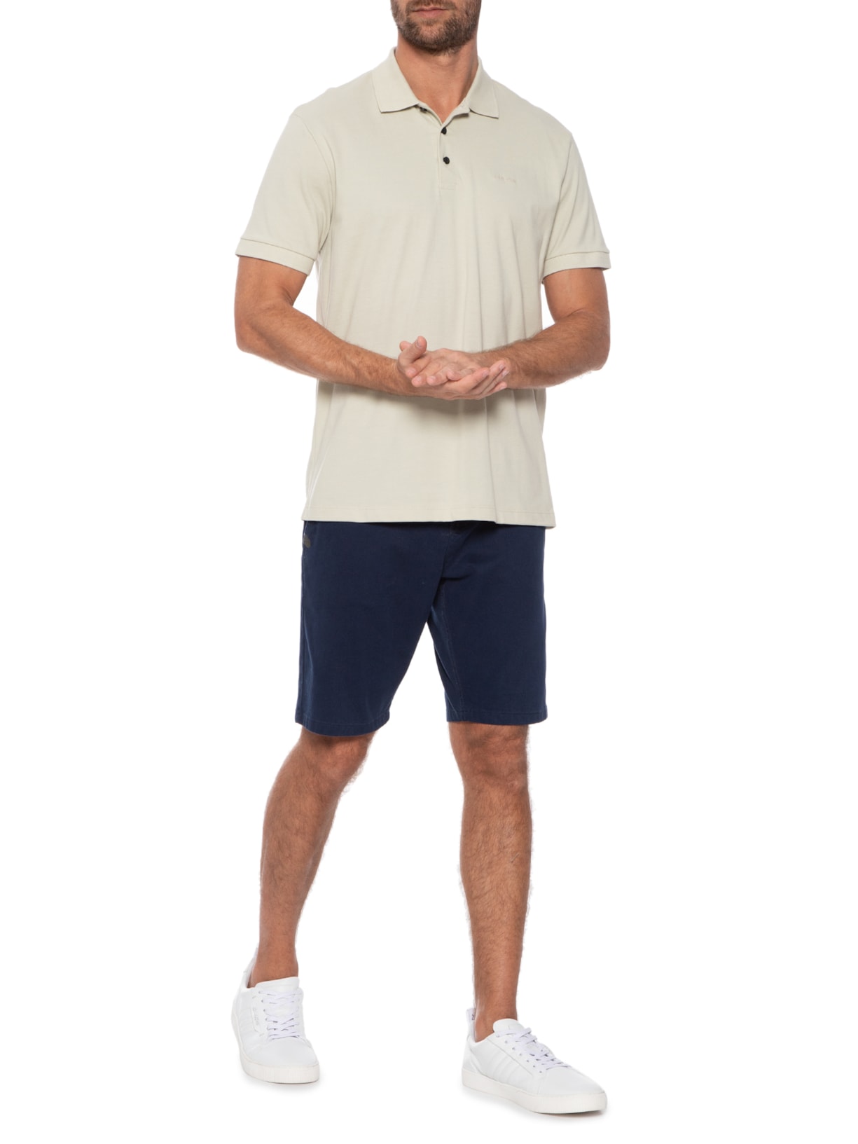 Polo Masculina New Simple Basic Bege John John