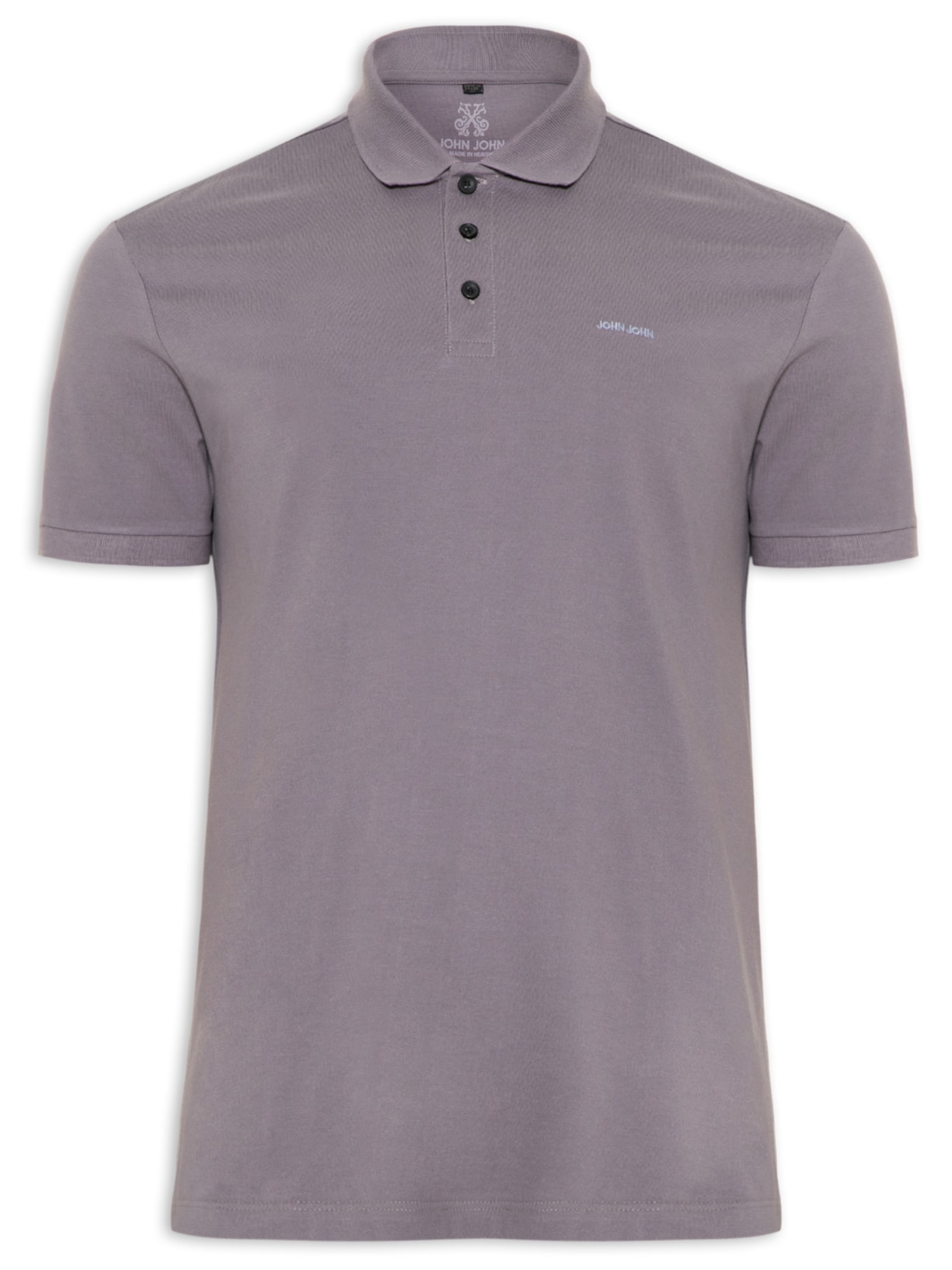 Polo Masculina New Simple Basic - Cinza